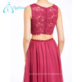 Lace Sequined Beading Chiffon Red China Bridesmaid Dresses